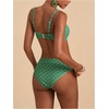 image:imageFloerns Womens Bikini Sets 2 Piece High Waisted Swimsuit V Wired Beach Bathing SuitsGreen