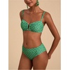 image:imageFloerns Womens Bikini Sets 2 Piece High Waisted Swimsuit V Wired Beach Bathing SuitsGreen