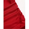image:imageFloerns Womens Elegant Off The Shoulder Long Dress Tie Side Ruffle Wedding Guest DressesRed