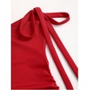 image:imageFloerns Womens Elegant Off The Shoulder Long Dress Tie Side Ruffle Wedding Guest DressesRed