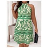 image:imageFloerns Womens Plus Size Floral Halter Dress Sleeveless Tie Back Summer A Line DressesTropical Leaf