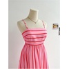 image:imageFloerns Womens Striped Bowknot Back Cami Dress Sleeveless Vacation Maxi DressesPink