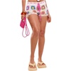 image:imageFloerns Womens Crochet Cover Up Shorts Drawstring Waist Hollow Out Bathing SuitWhite Multi