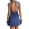 image:imageFloerns Womens Y2k Mini Denim Dress Bow Tie Open Back Sleeveless Going Out Tank DressesLight Wash
