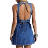 image:imageFloerns Womens Y2k Mini Denim Dress Bow Tie Open Back Sleeveless Going Out Tank DressesMedium Wash