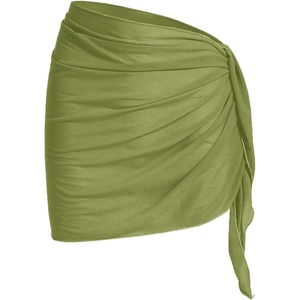 image:imageFloerns Womens Vacation Bathing Suit Wrap Skirt Sheer Bikini Beach Sarong CoverupsGreen