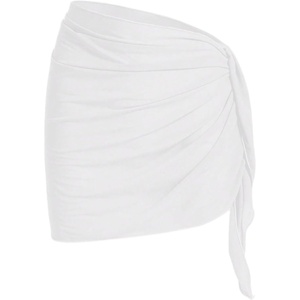 image:imageFloerns Womens Vacation Bathing Suit Wrap Skirt Sheer Bikini Beach Sarong CoverupsWhite