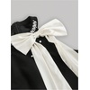 image:imageFloerns Womens Cute Bowknot Halter Dress Pearl Beaded Ruffle Hem Party Mini DressesBlack