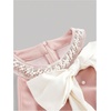 image:imageFloerns Womens Cute Bowknot Halter Dress Pearl Beaded Ruffle Hem Party Mini DressesPink