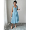 image:imageFloerns Womens Elegant Wedding Guest Dresses Bow Flare Ruffle Cocktail Party Summer Midi DressPale Blue