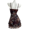 image:imageFloerns Womens Paisley Boho Dresses Lace Trim V Neck Layered Ruffle Concert Outfit Mini DressBrown