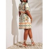 image:imageFloerns Womens Plus Size Tropical Short Dress Dolman Sleeve Cut Out Deep V Neck Vacation DressesGreen