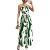 image:imageFloerns Womens Elegant Graphic Halter Dress Sleeveless Tie Back Cocktail Wedding Guest Flowy Maxi DressesGreen