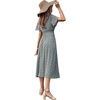 image:imageFloerns Womens Casual Floral Print Crewneck Short Sleeve A Line Boho Maxi DressGreen Multi