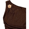 image:imageFloerns Womens Mini Dress Off The Shoulder Metal Floral Sleeveless Layered Hem Going Out DressesRust Brown
