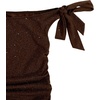 image:imageFloerns Womens Mini Dress Off The Shoulder Metal Floral Sleeveless Layered Hem Going Out DressesRust Brown
