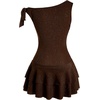 image:imageFloerns Womens Mini Dress Off The Shoulder Metal Floral Sleeveless Layered Hem Going Out DressesRust Brown
