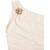 image:imageFloerns Womens Mini Dress Off The Shoulder Metal Floral Sleeveless Layered Hem Going Out DressesWhite