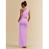 image:imageFloerns Womens One Shoulder Cutout Maxi Party Dress Sleeveless Split Bodycon Wedding Guest Night Out DressesLilac Purple