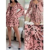 image:imageFloerns Womens Plus Size Floral Gothic Dress Flare Long Sleeve Mesh Grunge A Line DressPink