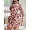image:imageFloerns Womens Plus Size Floral Gothic Dress Flare Long Sleeve Mesh Grunge A Line DressPink