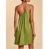 image:imageFloerns Womens One Shoulder Floral Dress Sleeveless Summer Vacation Flowy Mini DressesGreen