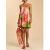 image:imageFloerns Womens One Shoulder Floral Dress Sleeveless Summer Vacation Flowy Mini DressesGreen