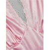 image:imageFloerns Womens Plus Size Satin Lace Trim Halter Dress Sleeveless Birthday Wedding Guest A Line DressesLight Pink