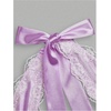 image:imageFloerns Womens Plus Size Satin Lace Trim Halter Dress Sleeveless Birthday Wedding Guest A Line DressesMauve Purple