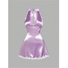 image:imageFloerns Womens Plus Size Satin Lace Trim Halter Dress Sleeveless Birthday Wedding Guest A Line DressesMauve Purple