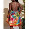image:imageFloerns Womens Plus Size Tropical Summer Dresses Spaghetti Strap Flowy Vacation SundressOrange Multi
