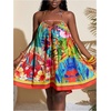 image:imageFloerns Womens Plus Size Tropical Summer Dresses Spaghetti Strap Flowy Vacation SundressOrange Multi