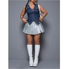 image:imageWomens Plus Size V Neck going out Denim Jacket Sleeveless Button Down Jean VestDark Wash