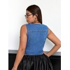 image:imageWomens Plus Size V Neck going out Denim Jacket Sleeveless Button Down Jean VestPale Blue