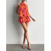 image:imageFloerns Women Backless Sleeveless Ruffle Bubble Hem Mesh Halter Mini DressOrange