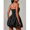 image:imageFloerns Womens Cute Summer Polka Dots Strapless Tube Mini DressesBlack