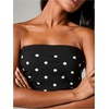 image:imageFloerns Womens Cute Summer Polka Dots Strapless Tube Mini DressesBlack