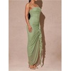 image:imageFloerns Womens Elegant Mesh Ruched Ruffle Wedding Guest Cocktail DressesMint Green
