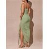 image:imageFloerns Womens Elegant Mesh Ruched Ruffle Wedding Guest Cocktail DressesMint Green