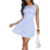 image:imageFloerns Womens Gingham A Line Dress Mini Checkered Elegant DressesBlue Gingham