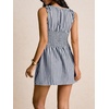 image:imageFloerns Womens Gingham A Line Dress Mini Checkered Elegant DressesDark Blue