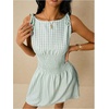 image:imageFloerns Womens Gingham A Line Dress Mini Checkered Elegant DressesGreen