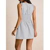 image:imageFloerns Womens Gingham A Line Dress Mini Checkered Elegant DressesLight Grey