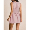 image:imageFloerns Womens Gingham A Line Dress Mini Checkered Elegant DressesPink