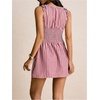 image:imageFloerns Womens Gingham A Line Dress Mini Checkered Elegant DressesRed
