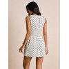 image:imageFloerns Womens Gingham A Line Dress Mini Checkered Elegant DressesWhite Polka Dots