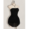 image:imageFloerns Womens Plus Size Y2k Mesh Strapless Mini DressBlack