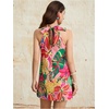 image:imageFloerns Womens Sleeveless Floral Sundress Halter Neck A Line Short DressCoral Pink