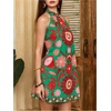 image:imageFloerns Womens Sleeveless Floral Sundress Halter Neck A Line Short DressForest Green Floral