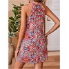 image:imageFloerns Womens Sleeveless Floral Sundress Halter Neck A Line Short DressRed Multi